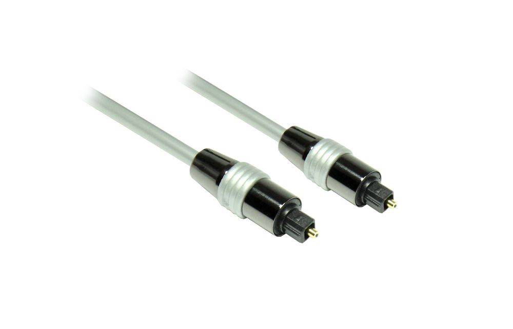 Good Connections® Anschlusskabel Toslink, High Quality, Stecker an Stecker, Ø 6mm, grau, 10m