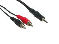 Good Connections Stereo Verbindung 3,5 Klinke St / 2 x Cinch St - Länge: 0,5m