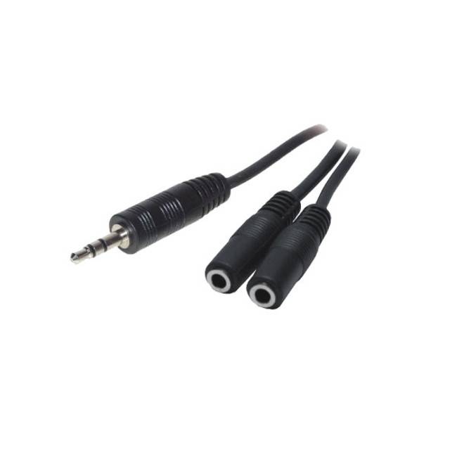 Good Connections® Audio Y-Kabel 3,5mm Klinke Stecker / 2x Buchse Länge: 0,20m