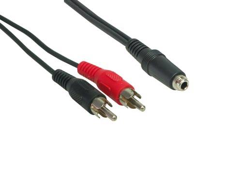 Good Connections® Stereo Verbindung 3,5 Klinke Bu / 2 x Cinch St, Länge: 1,5m