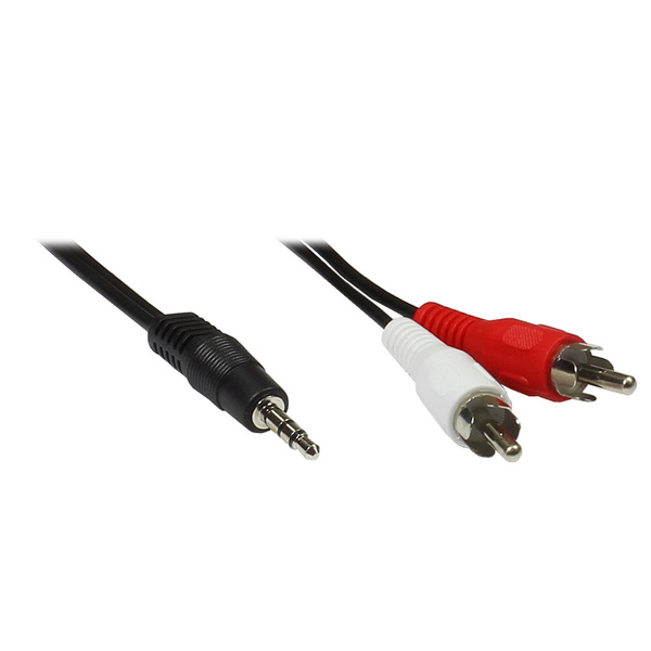 Good Connections® Stereo Verbindung 3,5 Klinke St an 2 x Cinch St, Länge: 5m