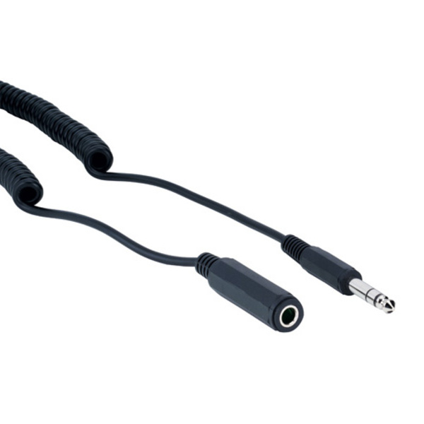 Good Connections® Stereo Verlängerung  3,5mm Klinke St. / Bu., Spiralkabel 5m