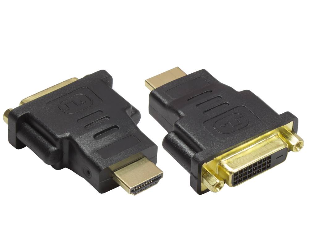 Good Connections® Adapter DVI 24+1 Buchse an HDMI 19pol Stecker, vergoldet