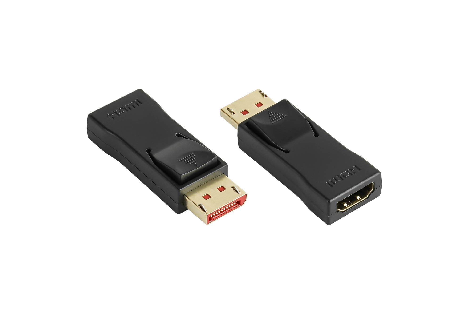 Good Connections® Adapter Displayport 1.4 Stecker an HDMI 2.0 Buchse, 4K / UHD @60Hz, vergoldete Kontakte, schwarz