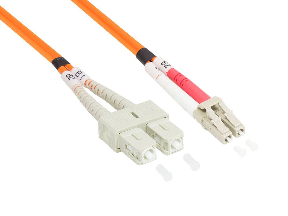 Patchkabel LWL Duplex OM2 (Multimode, 50/125) LC/SC, 10m, Good Connections®