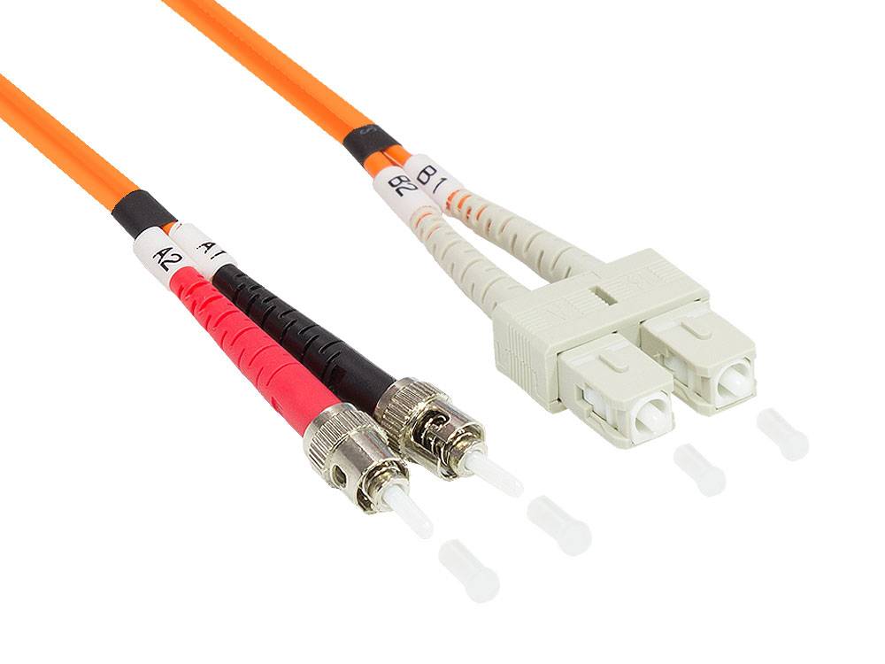 Patchkabel LWL Duplex OM2 (Multimode, 50/125) ST/SC, 10m, Good Connections®
