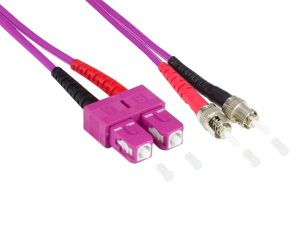 Good Connections® Patchkabel LWL Duplex OM4 (Multimode, 50/125) SC/ST, 20m