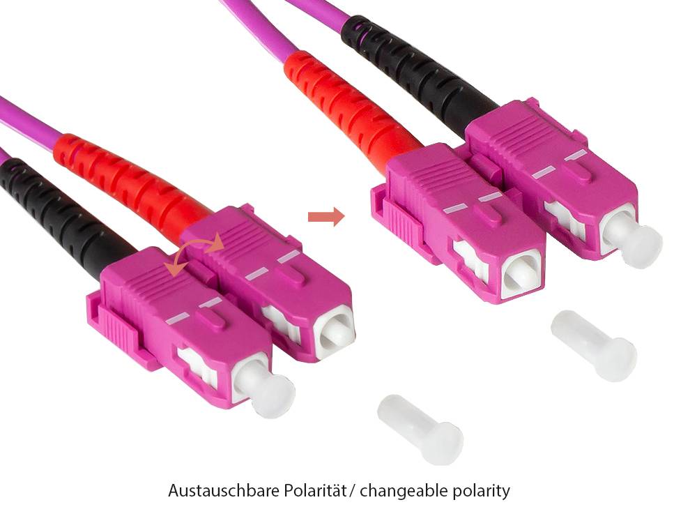 Good Connections® Patchkabel LWL Duplex OM4 (Multimode, 50/125) SC/ST, 20m