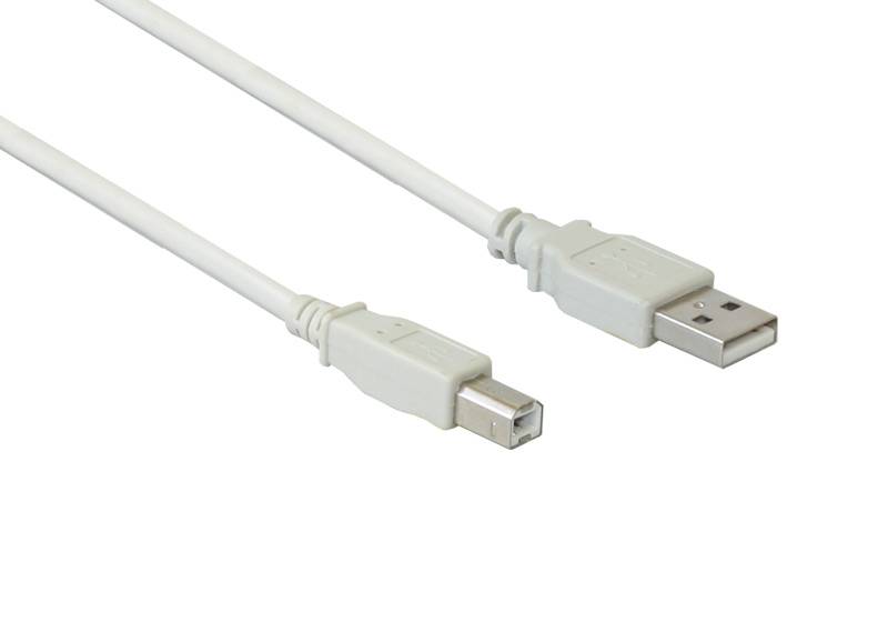 Kabelmeister® Anschlusskabel USB 2.0 Stecker A an Stecker B, ca. 1,8m