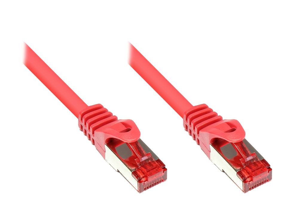 Kabelmeister® Patchkabel, Cat. 6, S/FTP, PiMF, PVC, 250MHz, rot, 1,5m