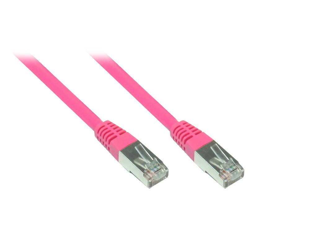 Kabelmeister® Patchkabel, Cat. 6, S/FTP, PiMF, PVC, 250MHz, magenta, 10m