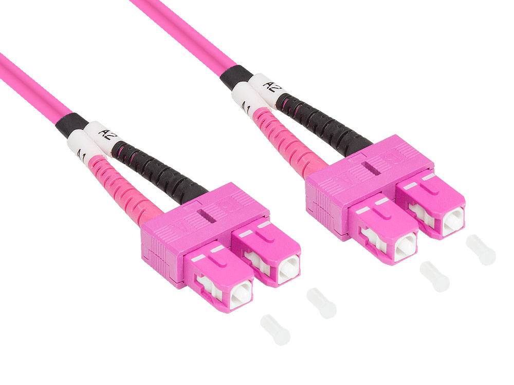 Kabelmeister® Patchkabel LWL Duplex OM4 (Multimode, 50/125) SC/SC, 7,5m