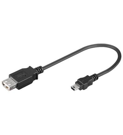Good Connections® USB-Adapter, A-Buchse auf 5 pol. mini B-Stecker, 0,2m
