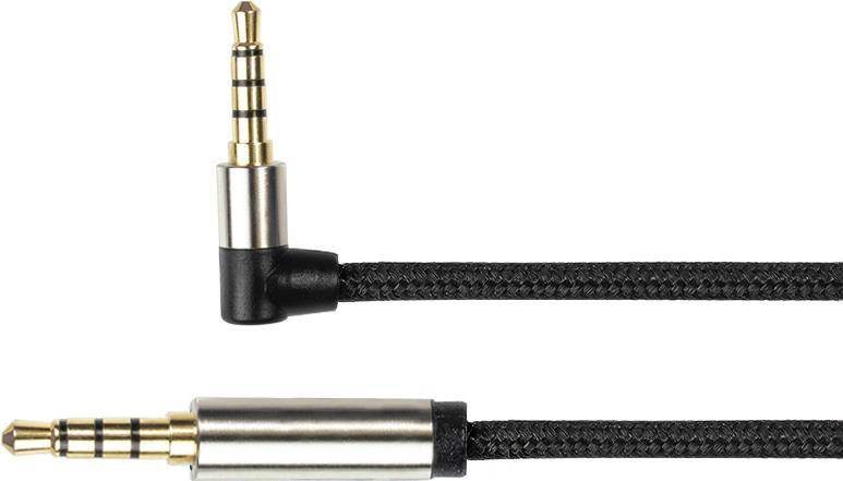 PYTHON Audiokabel 4-pol. 3.5mm Klinke gewinkelt 0.5m - Kabel - Audio/Multimedia