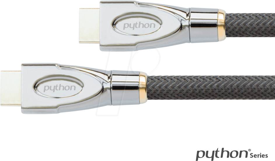 PYTHON - HDMI« 2.1 Kabel 8K UHD-2 Nylongeflecht schwarz 0.5m - Kabel - Digital/Display/Video