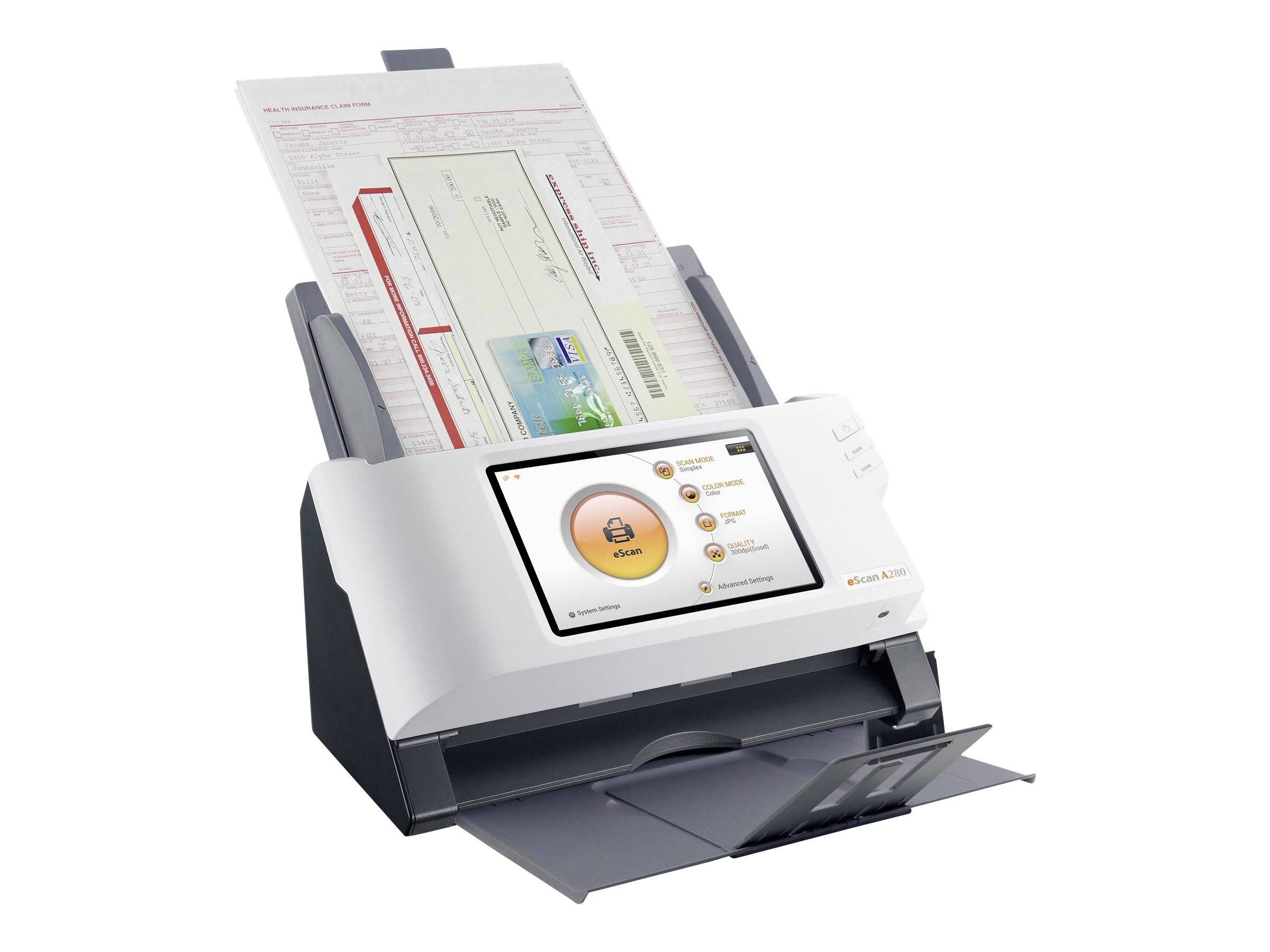 Plustek eScan A280 - Essential - Dokumentenscanner - CCD - Duplex - Legal - 600 dpi x 600 dpi - bis zu 20 Seiten/Min. (einfarbig)