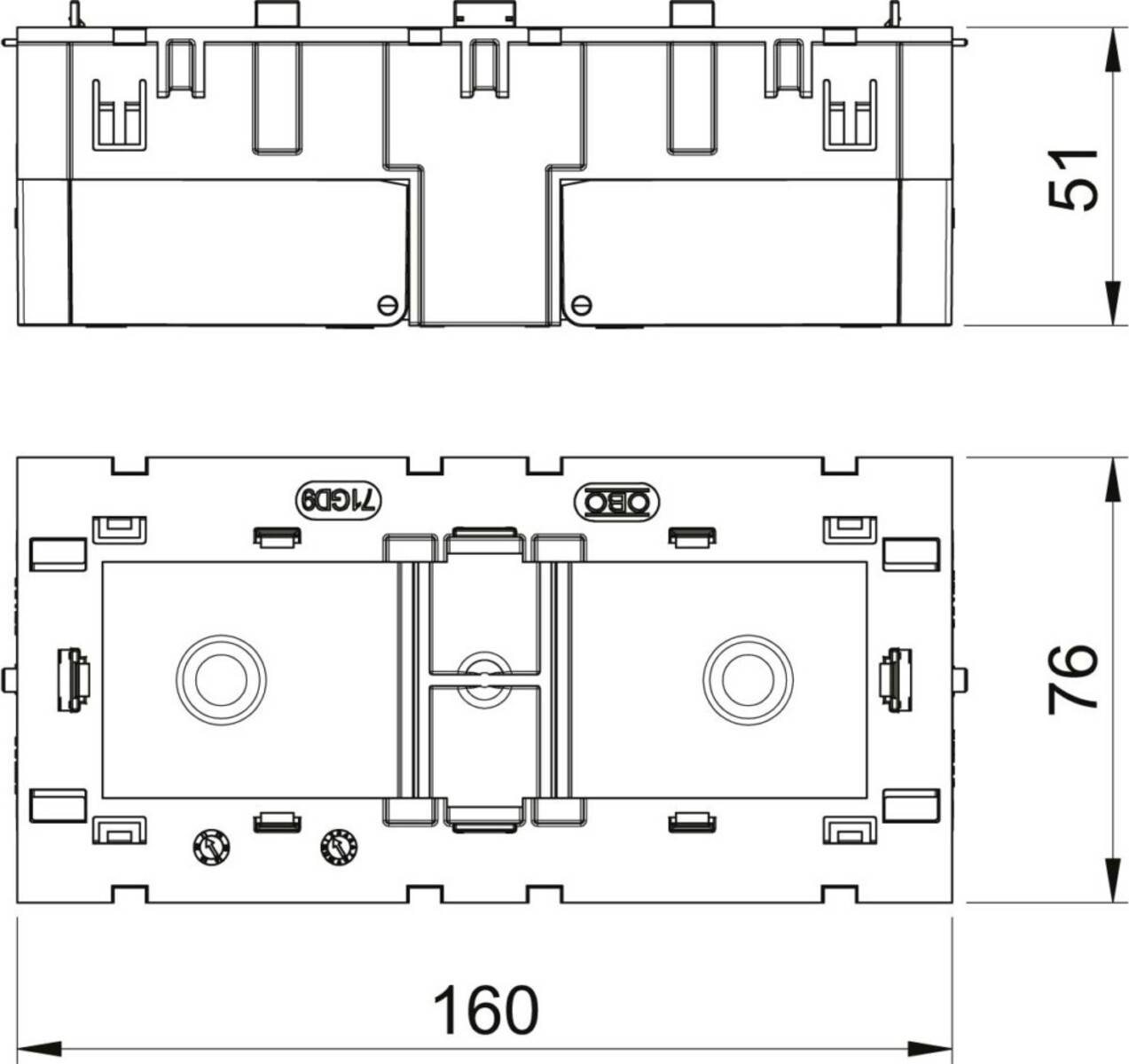 OBO Bettermann Geräteeinbaudose 71GD9-2