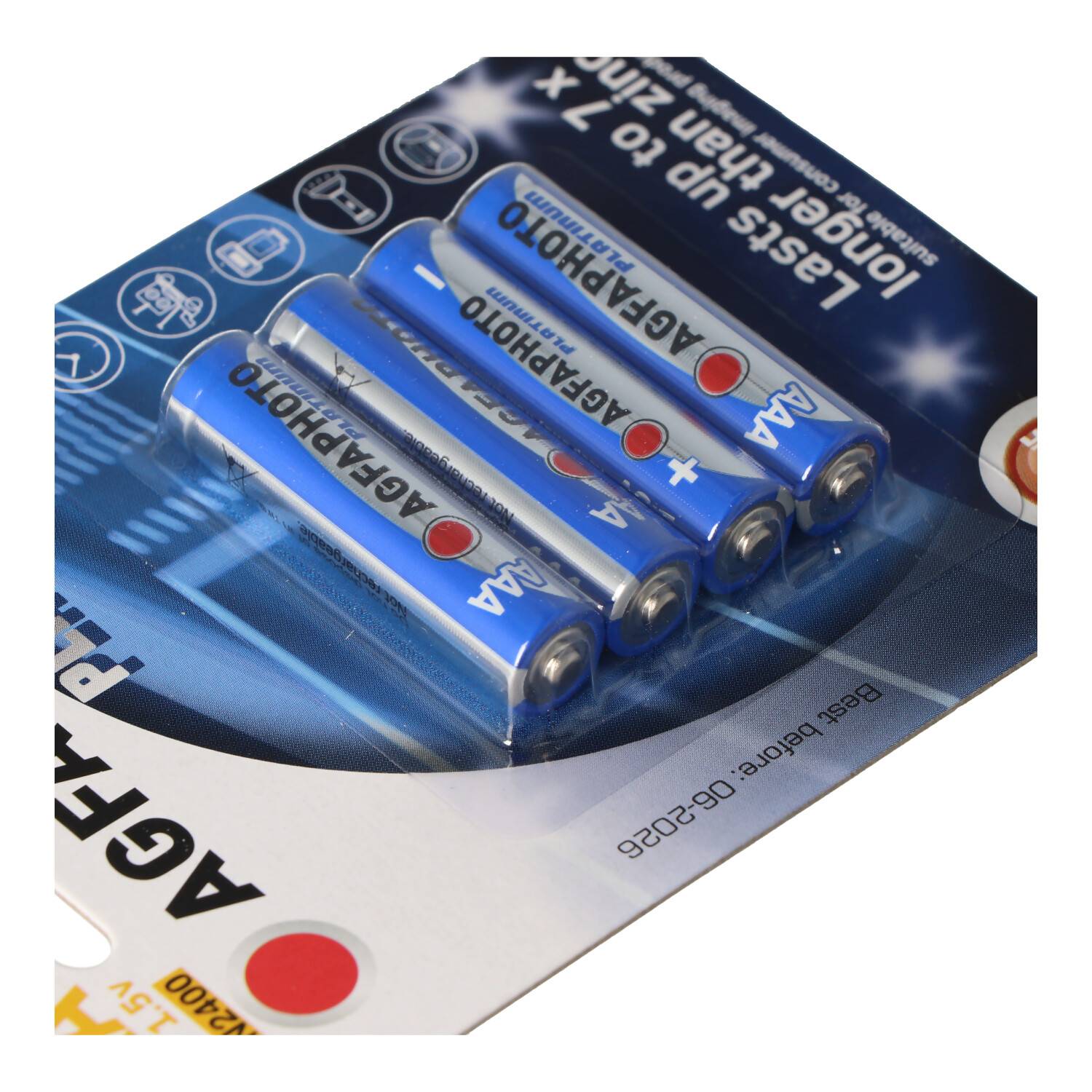 12x AgfaPhoto Micro AAA Alkaline Batterie LR03 4er Pack Platinum