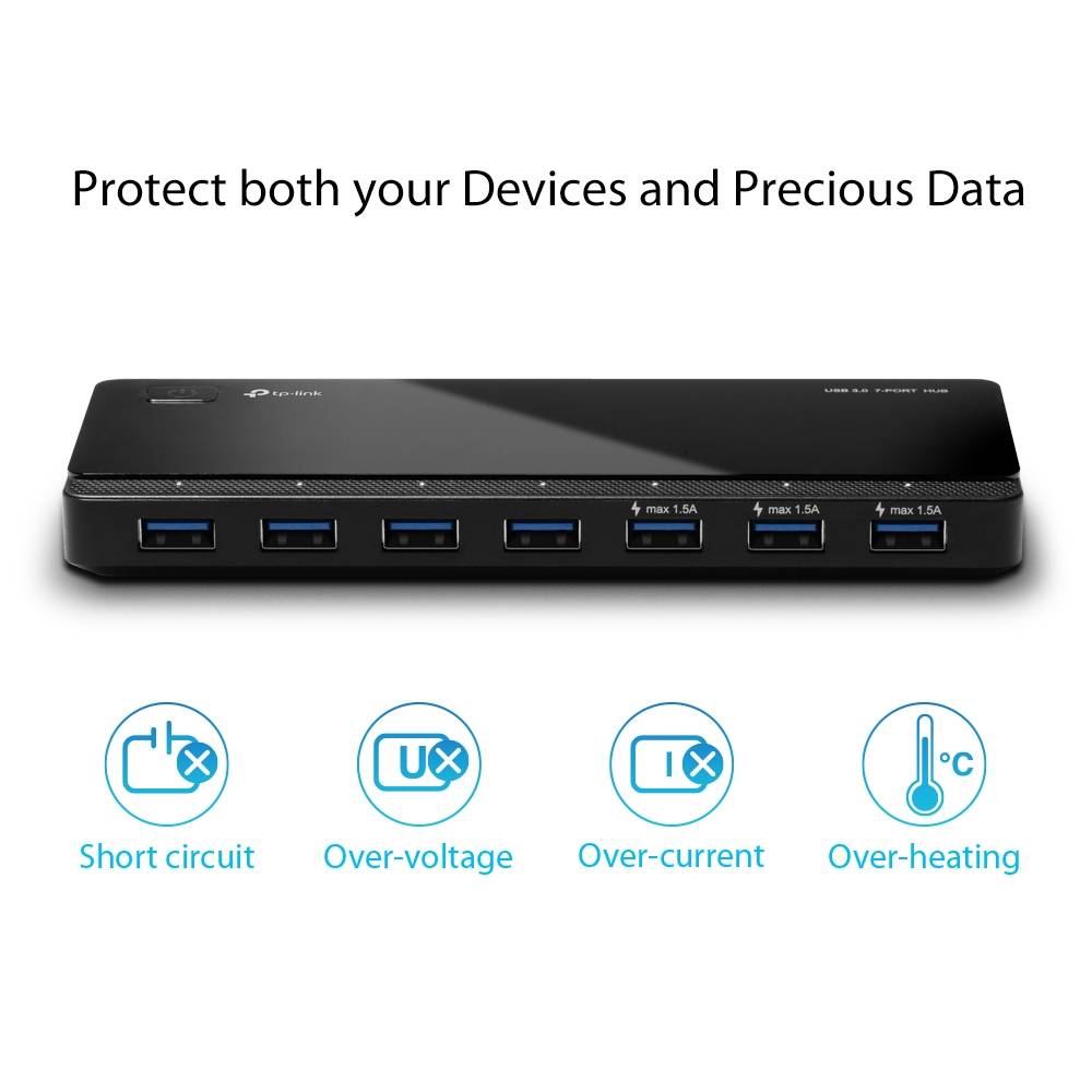 TP-Link UH700 - Hub - 7 x SuperSpeed USB 3.0