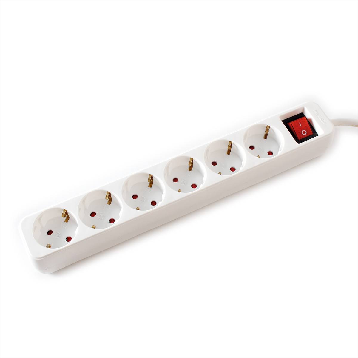 VALUE - Steckdosenleiste - Wechselstrom 250 V - 3600 Watt - Eingabe, Eingang CEE 7/4 - Ausgangsanschlüsse: 6 (6 x CEE 7/