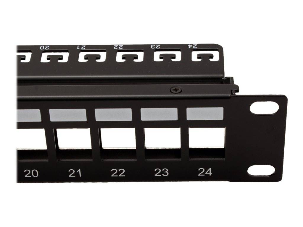 Roline - Leeres Keystone-Patchpanel - CAT 5e/6/6a - STP - Schwarz - 48.3 cm (19"")