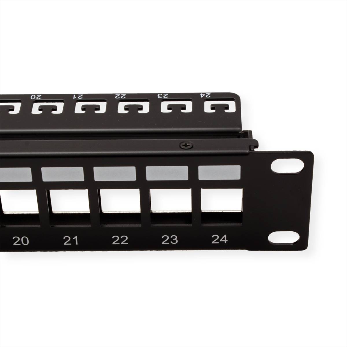 ROLINE 19-Zoll-Keystone-Modulträger, 24P., geschirmt, schwarz