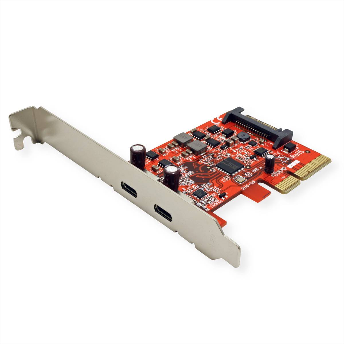 ROLINE PCI-Express-Karte, USB 3.2 Gen 2, 2x USB-C