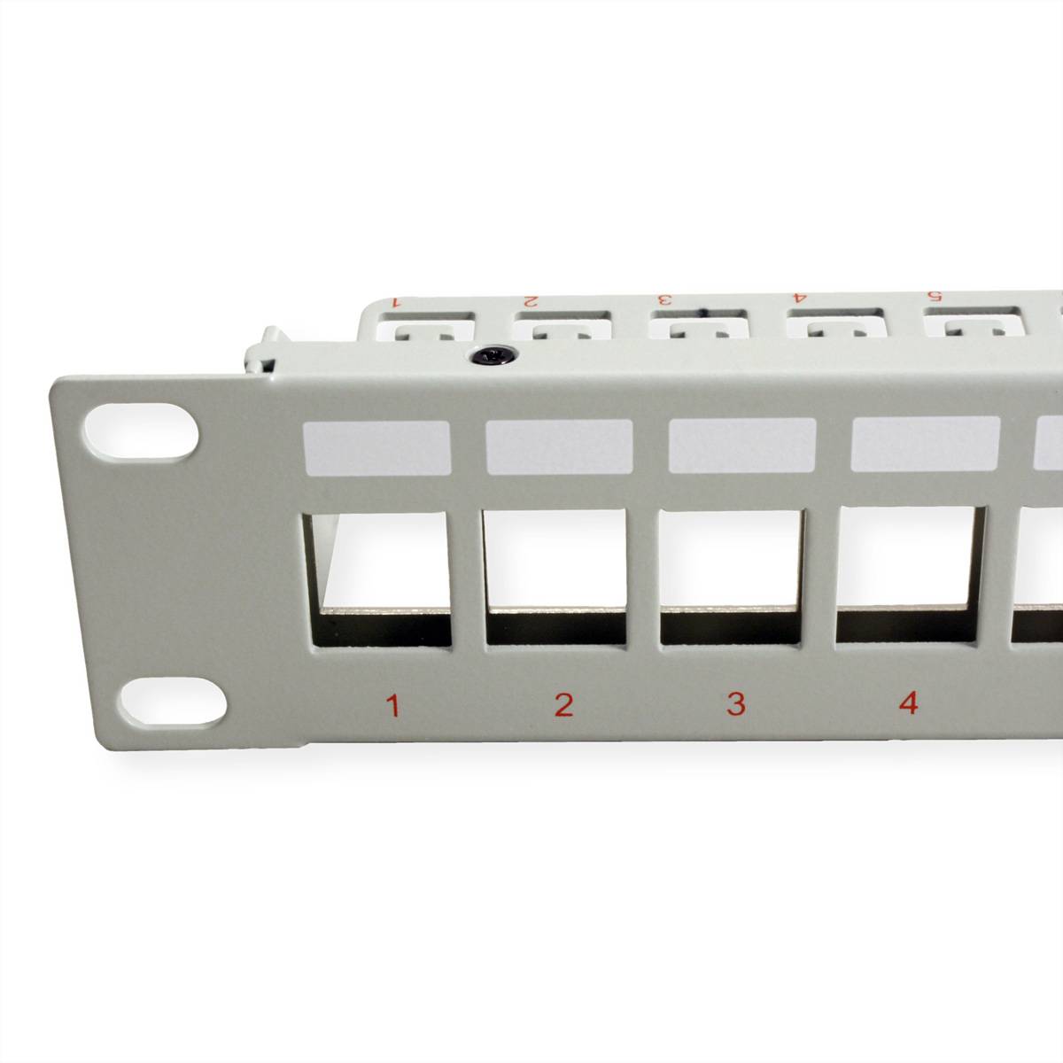 ROLINE 19-Zoll-Keystone-Modulträger, 24P., geschirmt, grau