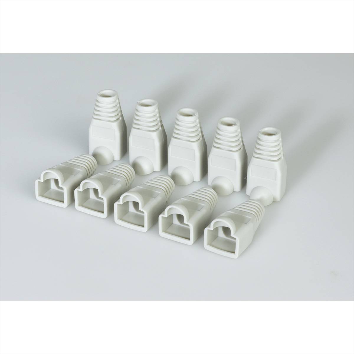 ROLINE Knickschutztülle grau, für RJ-45, 10 Stck