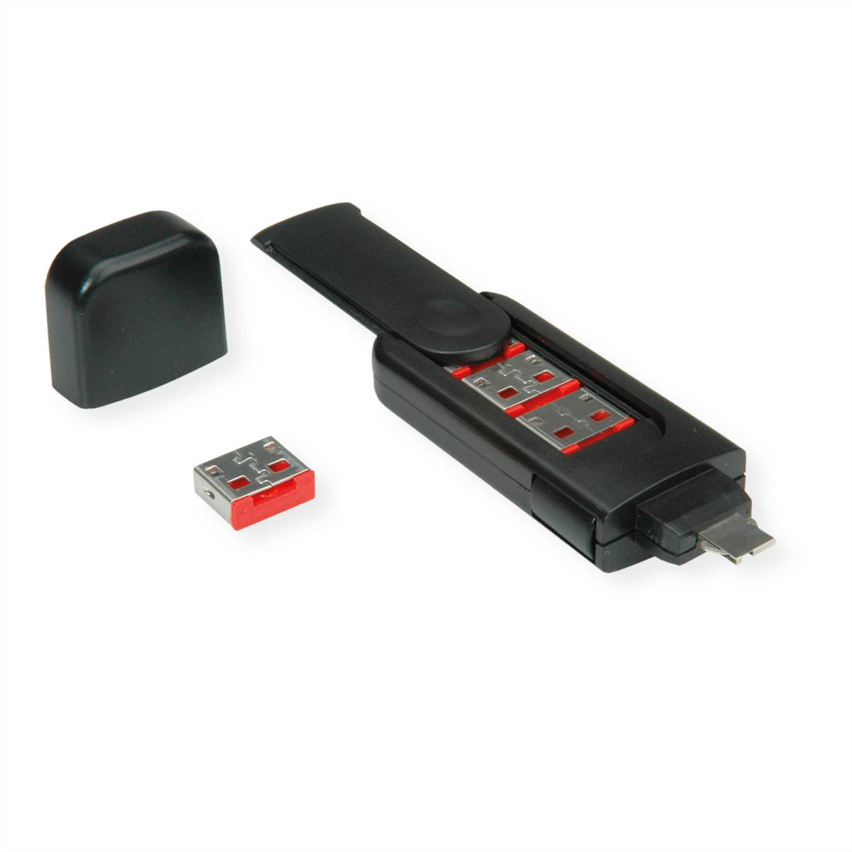 ROLINE USB Typ A Port Blocker, 4x Schloss und 1x Schlüssel