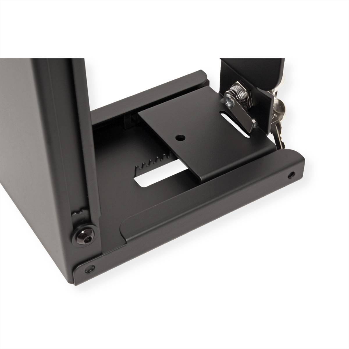 ROLINE Slim/Mini-PC-Halterung, abschliessbar, schwarz, bis 10 kg
