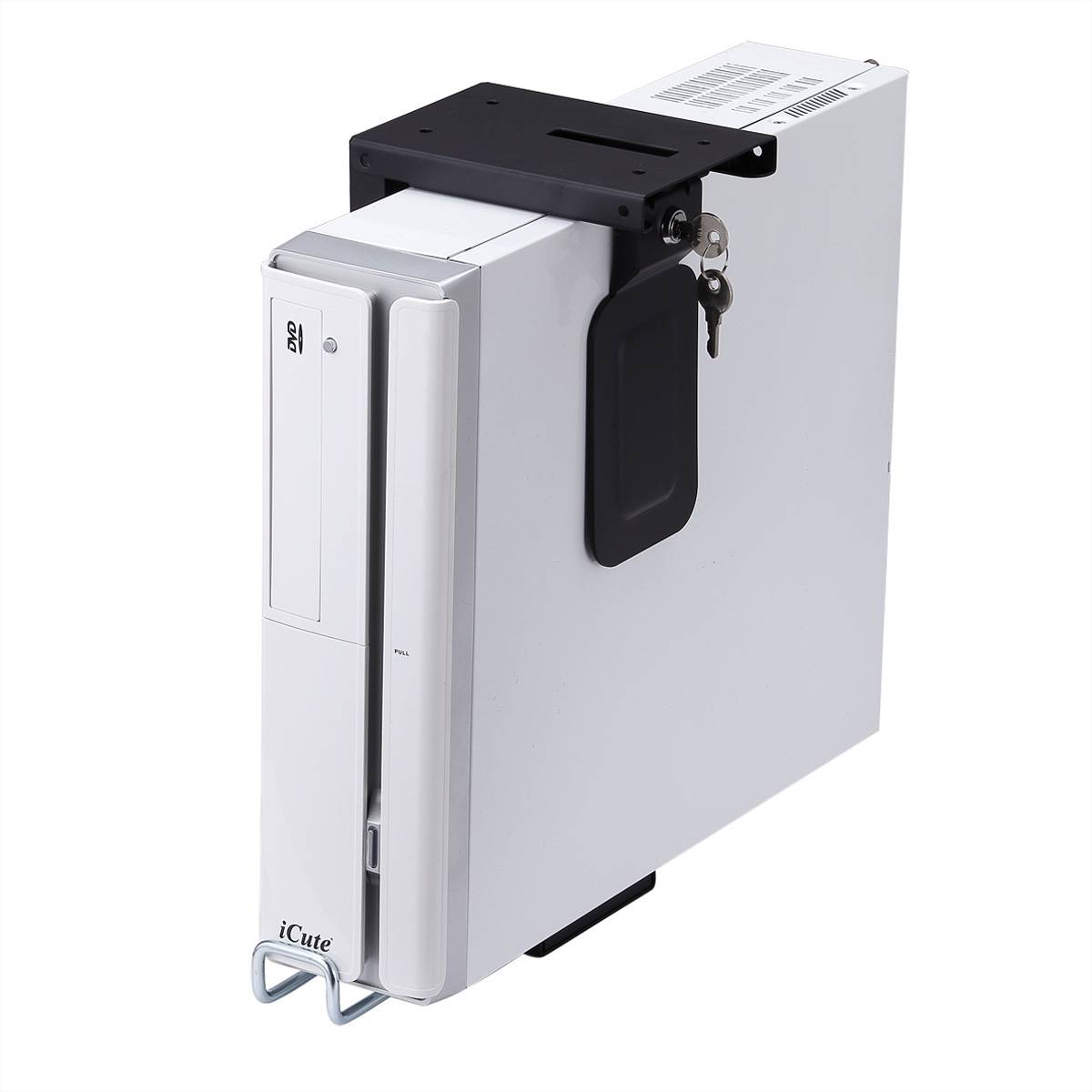 ROLINE Slim/Mini-PC-Halterung, abschliessbar, schwarz