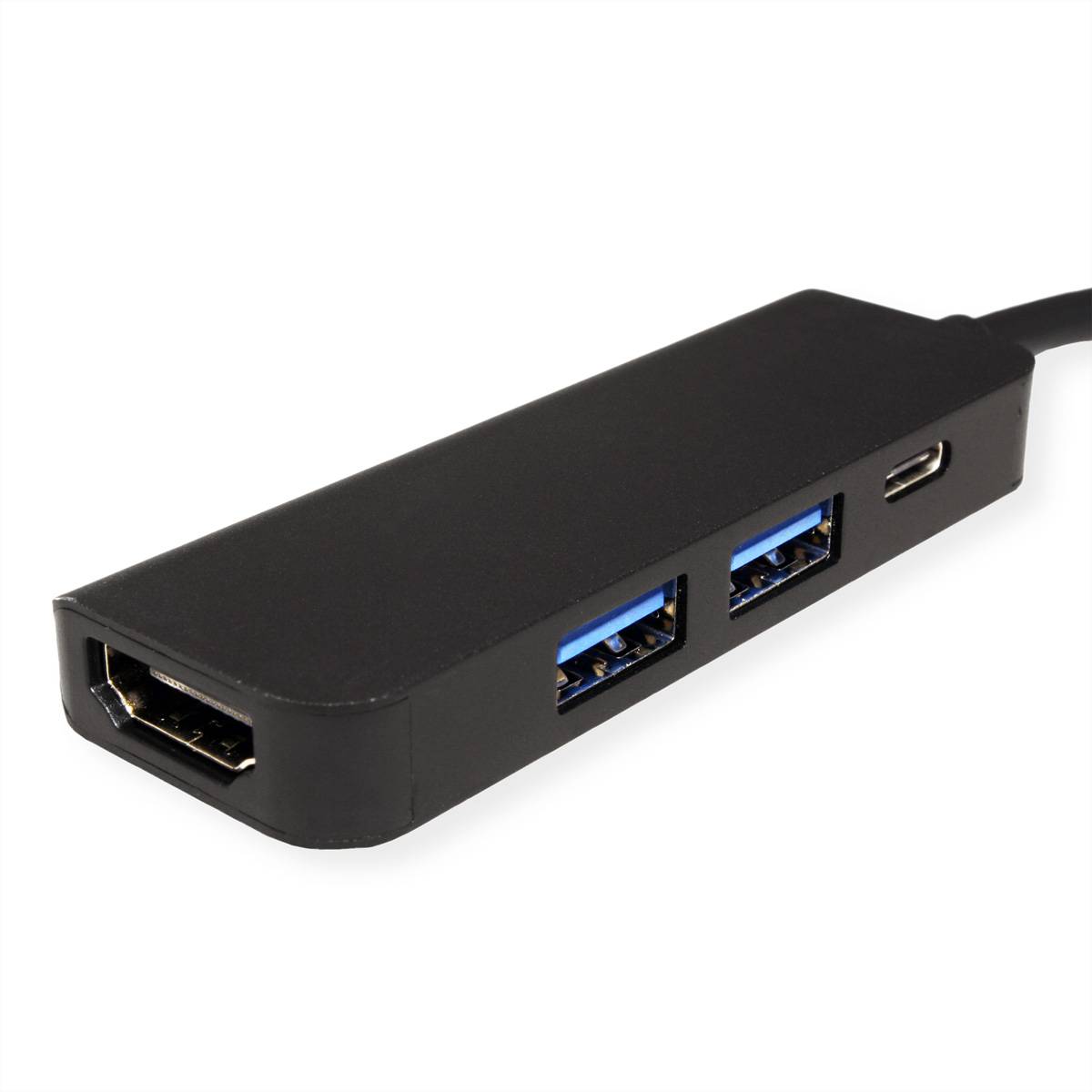 VALUE USB Typ C Dockingstation, HDMI 4K, 2x USB Typ A + Typ C PD