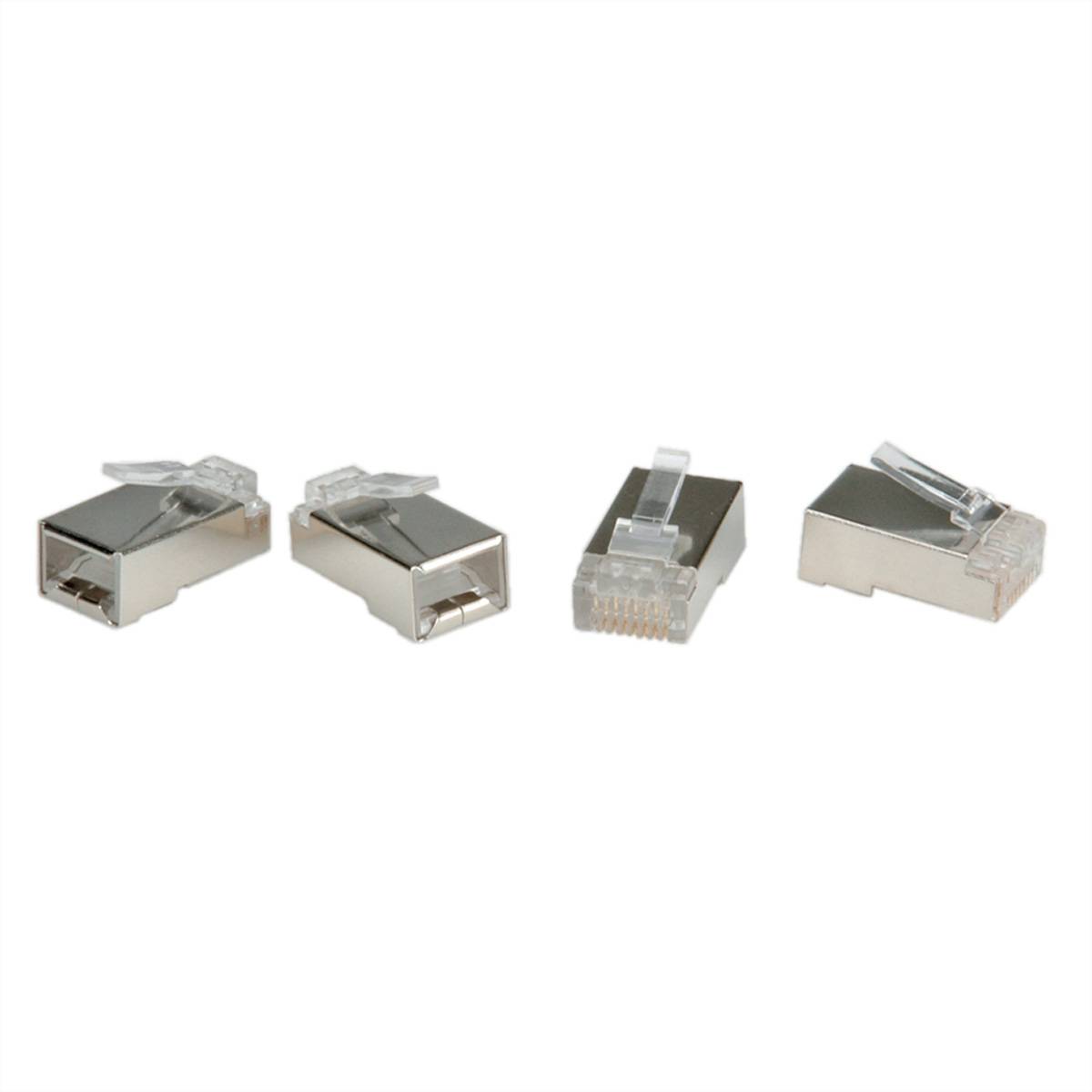 ROLINE RJ-45 Modular Plug geschirmt, Cat.6 (Class E), 10 Stck