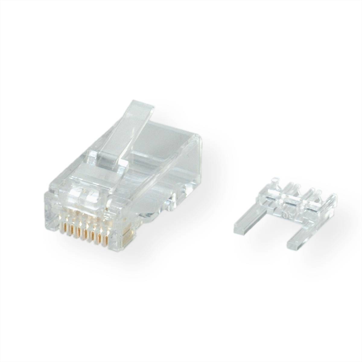 ROLINE RJ-45 Modular Plug ungeschirmt, Cat.6 (Class E), für Massivdraht, 10 Stck