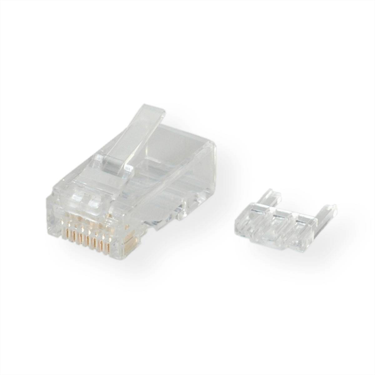 ROLINE RJ-45 Modular Plug ungeschirmt, Cat.6 (Class E), für Massivdraht, 10 Stck