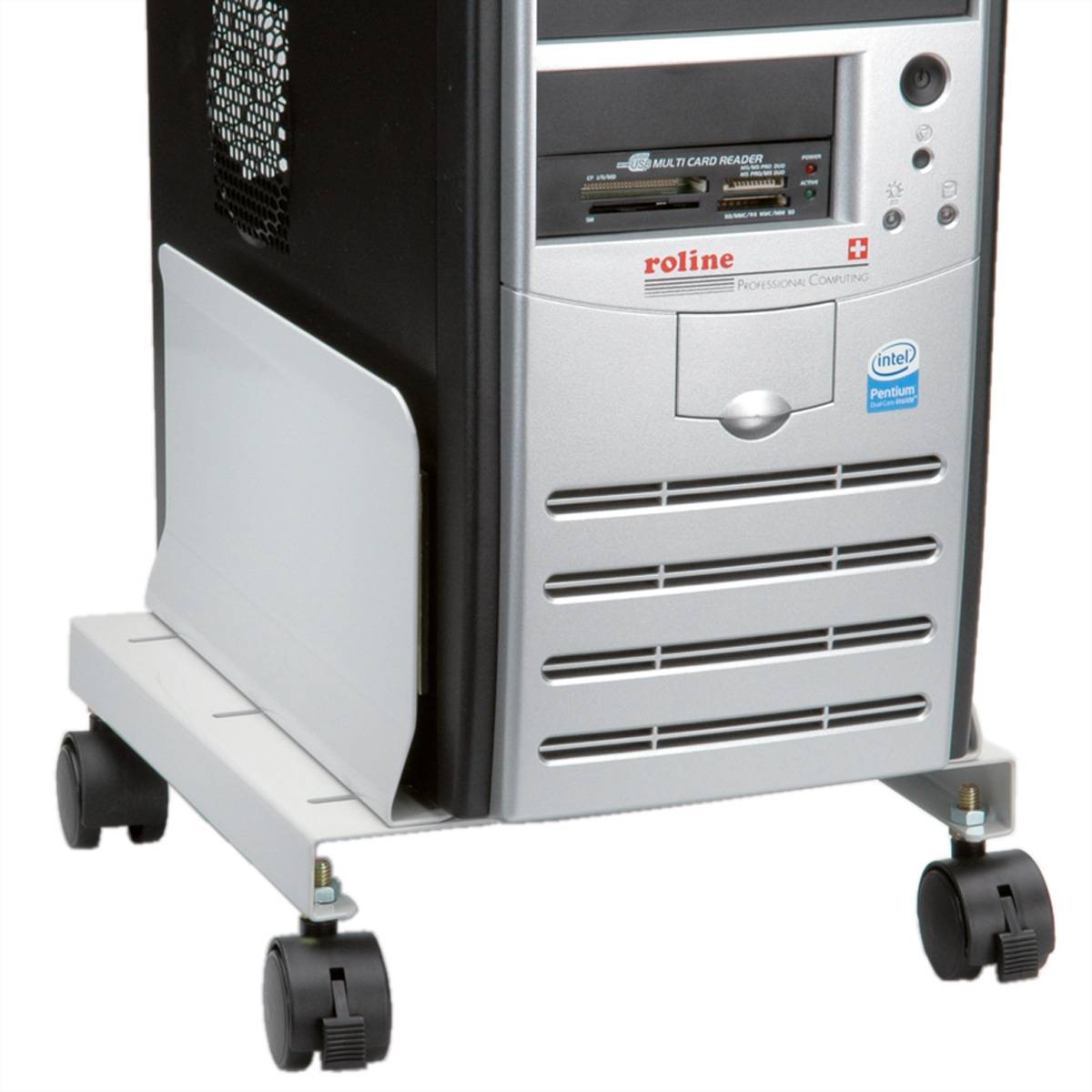 ROLINE PC-Ständer rollbar, beige