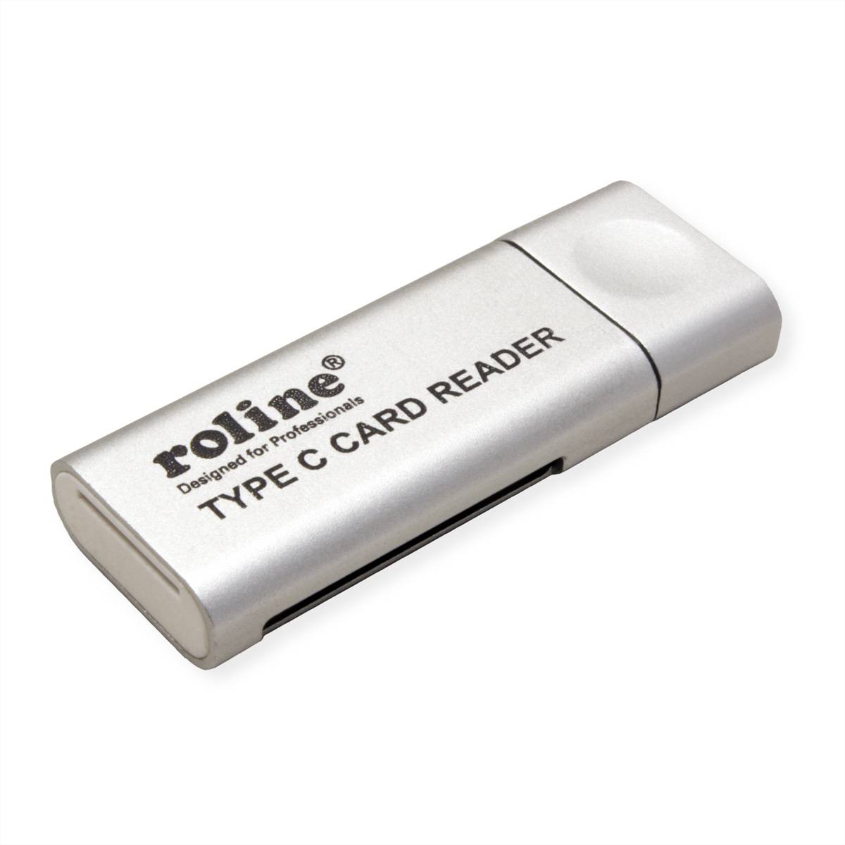 ROLINE Mobiler USB 3.2 Gen 1 CardReader Typ C + SD/MicroSD