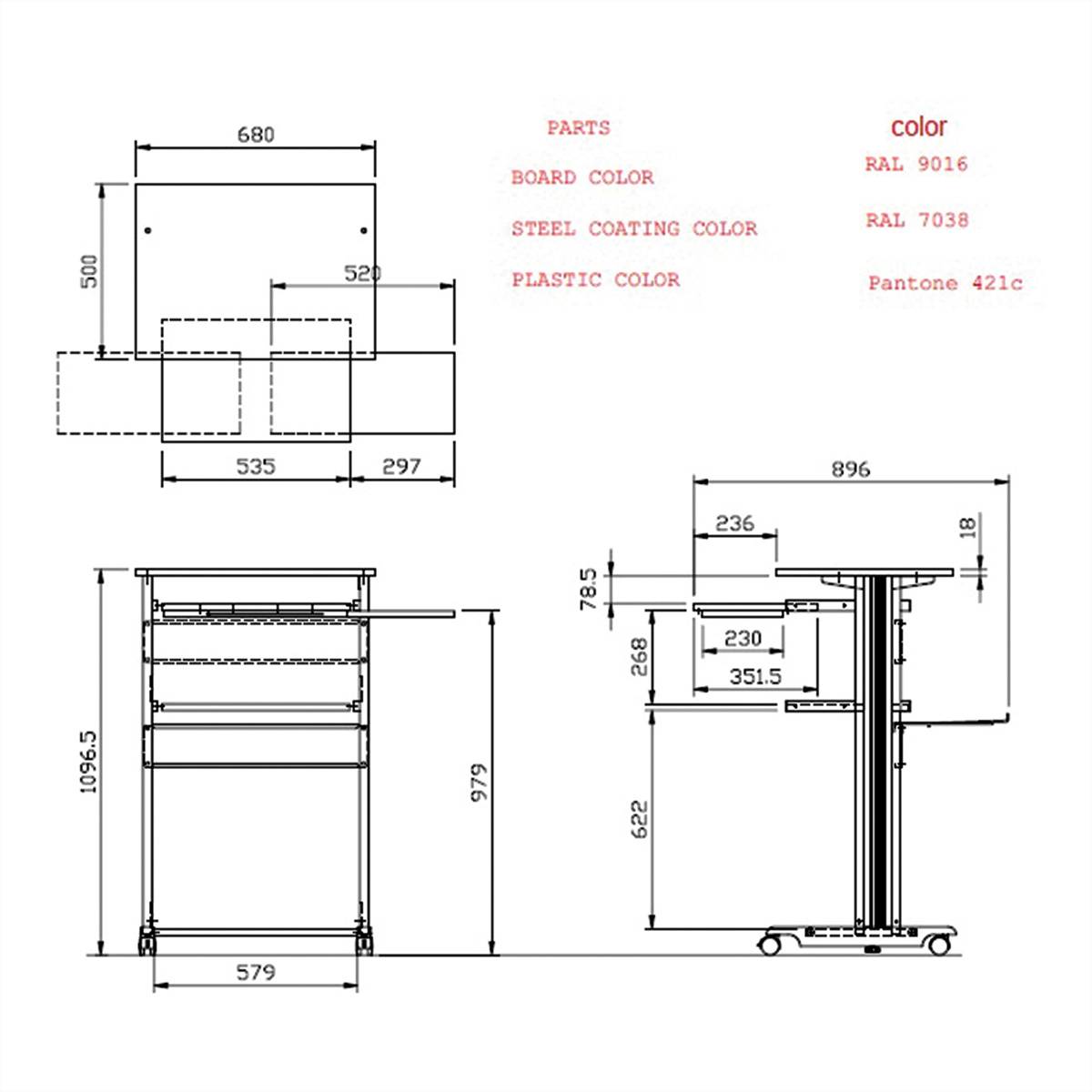 ROLINE PC-Steh-Arbeitsplatz