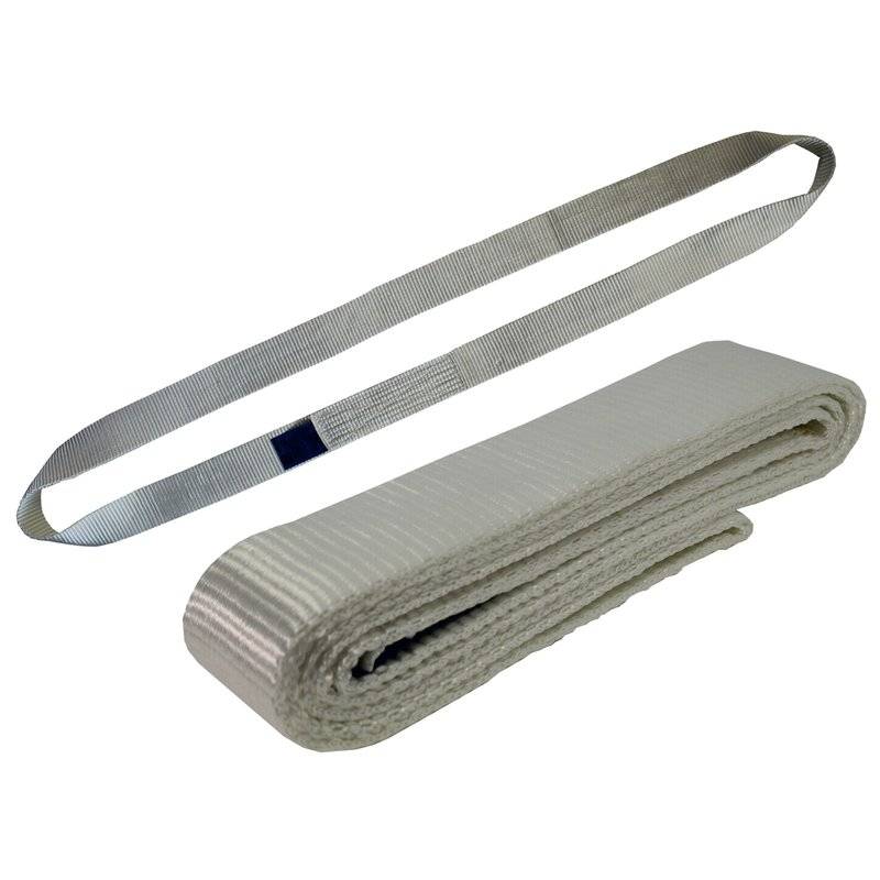 Einweg Endlosschlinge 1 Tonne Tragfähigkeit 2,5 Meter Länge Rundschlinge Hebeband aus Polyster Weiß