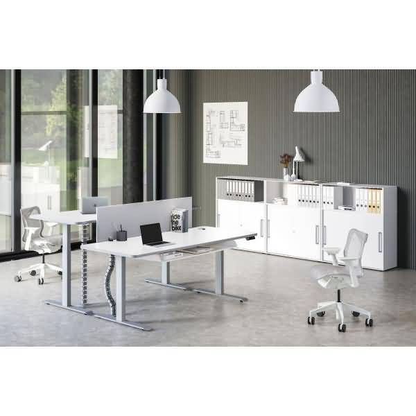 Sitz-/Stehtisch Move 3 Premium BxTxH 160x80x72-121cm lichtgrau