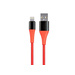 Monoprice Apple-MFi-zertifiziertes Lade- und Synchronisationskabel Lightning zu USB Typ A – 45,7 cm – Rot | Nylon-Geflecht, langlebig, Kevlar-vers