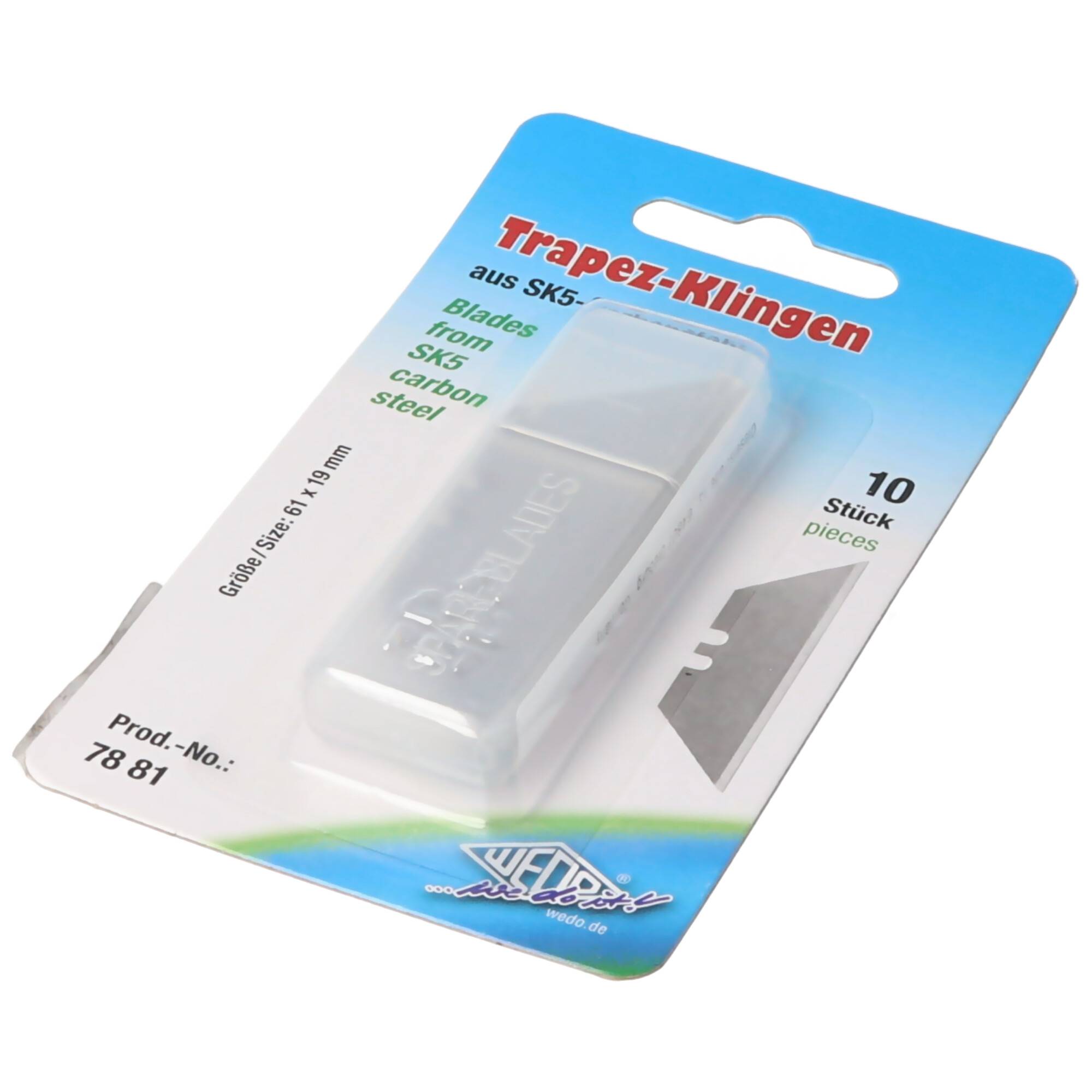10er-Sparset Ersatzklingen, Trapez-Ersatzklingen für den Safety-Cutter, für hohe Schnitthaltigkeit und Schärfe