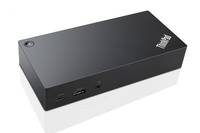 Lenovo ThinkPad USB-C, Kabelgebunden, USB 3.2 Gen 1 (3.1 Gen 1) Type-C, 10,100,1000 Mbit/s, Schwarz, 3840 x 2160 Pixel,