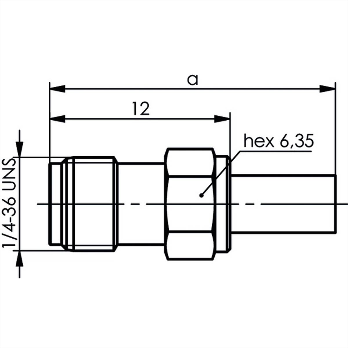 TELEGÄRTNER SMA-Kabelbuchse für RG-316/U vergoldet Löt-/Crimpanschluss
