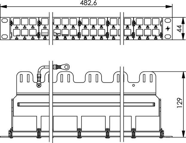 Telegärtner AMJ-Modulträg. 1HE 482,6mm 100021503