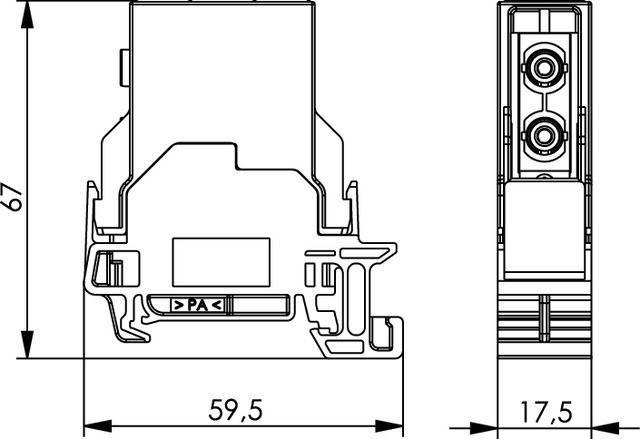 Telegärtner STX Tragschienen-Verbinder 100022794