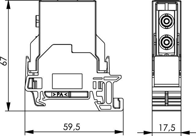 Telegärtner STX Tragschienen-Verbinder 100022795