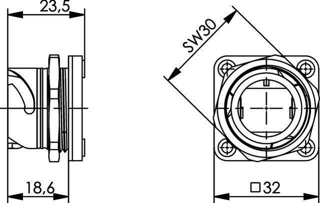 Telegärtner STX V1 Flansch 100022892