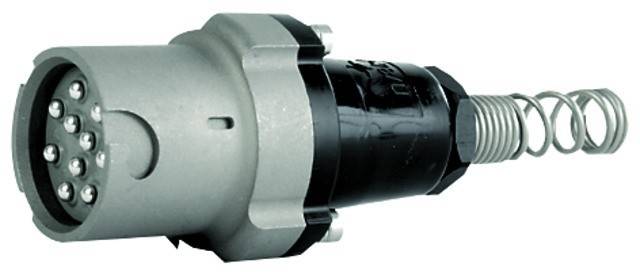 Ein Metallnockenwellenpositionssensor, zylindrisch mit einem silber- und schwarzfarbenen Gehäuse, der in Automobilmotoren zur Überwachung der Position der Nockenwelle verwendet wird.